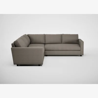 Heal's Heal's Nimbus II Corner Sofa Smart Cotton Linen Indigo Black Feet