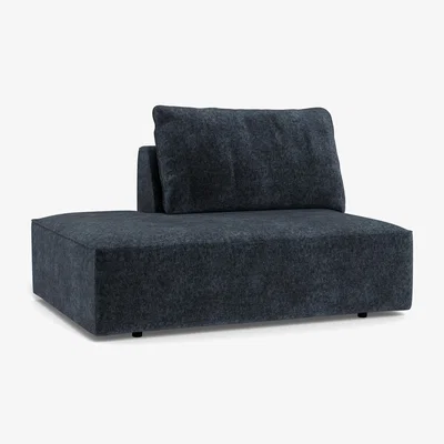 Heal's Heal's Morven Left Hand Facing Open End Unit Boucle Velvet Space Black Feet