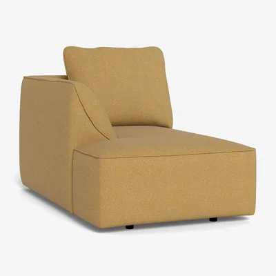 Heal's Heal's Morven Left Hand Facing Chaise Unit Boucle Tweed Citrine Black Feet