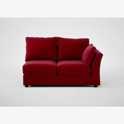 Heal's Heal's Tailor Medium Right Hand Facing Corner Unit Smart Luxe Velvet Mulberry Black Feet