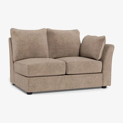 Heal's Heal's Tailor Double Unit Right Hand Facing Boucle Velvet Rocky Black Beech Feet