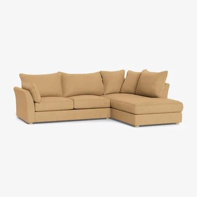 Heal's Heal's Tailor Right Hand Facing Corner Sofa Smart Linen Mix Sand Natural Beech Feet