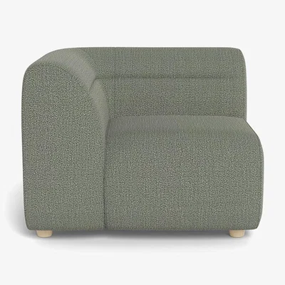 Heal's Heal's Lilli Corner Unit Left Module Boucle Tweed Lapis Natural Beech Feet