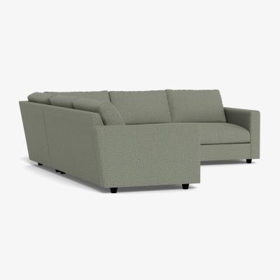 Heal's Heal's Nimbus II Full Corner Sofa (K+M+N) Boucle Tweed Lapis Black Feet