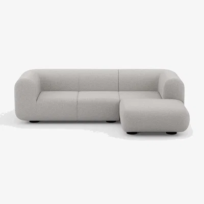 Heal's Tom Dixon Plump Corner Sofa Config 5 Hallingdal 0110 Black Legs
