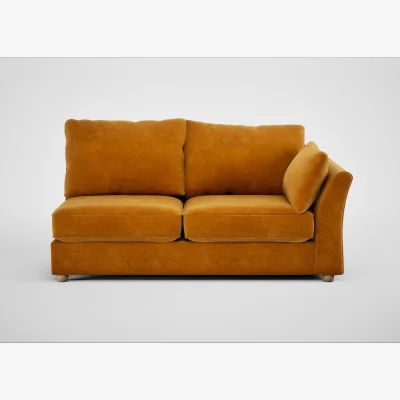 Heal's Heal's Tailor Large Right Hand Facing Corner Unit Smart Luxe Velvet Cognac Natural Feet