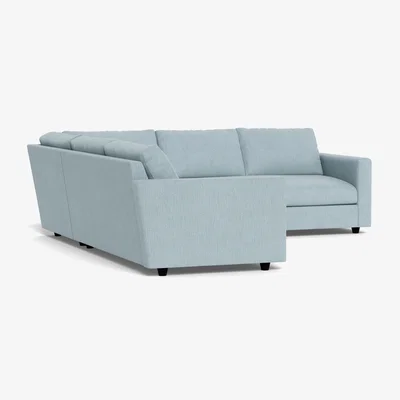 Heal's Heal's Nimbus II Large Corner Sofa Smart Linen Mix Duck Egg