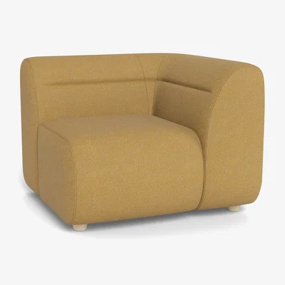 Heal's Heal's Lilli Corner Unit Right Module Boucle Tweed Citrine Natural Beech Feet