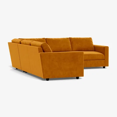 Heal's Heal's Nimbus II Full Corner Sofa Melton Wool Shale Black Feet - Heal's UK Furniture