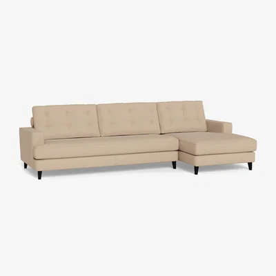 Heal's Heal's Mistral Right Hand Facing Corner Sofa Capelo Linen-Cotton Bamboo Black Beech Feet