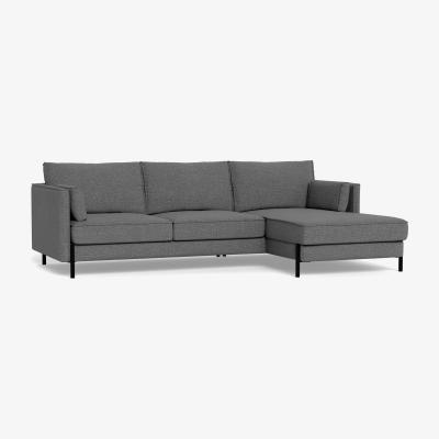 Heal's Heal's Tortona Right Hand Facing 4 Seater Corner Chaise Tejo Recycled Noir Black Feet
