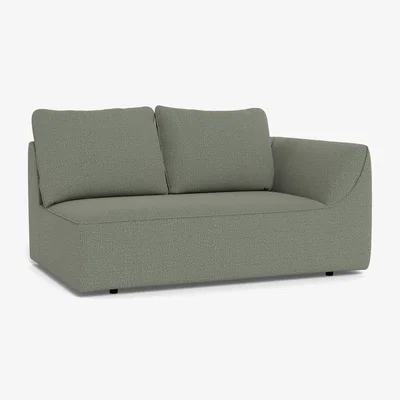 Heal's Heal's Morven Right Hand Facing 2 Seater Unit Boucle Tweed Lapis Black Feet