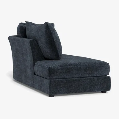 Heal's Heal's Tailor Chaise Left Hand Facing Boucle Velvet Space Natural Beech Feet