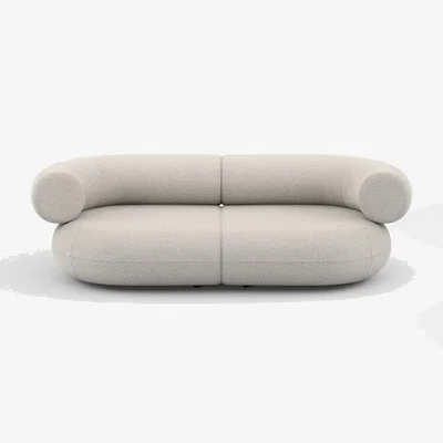 Heal's Tom Dixon Fat 2 seater Sofa in Hallingdal fabric bright