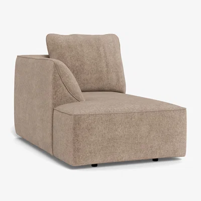 Heal's Heal's Morven Left Hand Facing Chaise Unit Boucle Velvet Rocky Black Feet