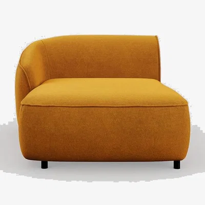 Heal's Heal's Aurelie Chaise Module LHF Smart Luxe Velvet Cognac Cognac