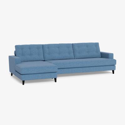 Heal's Heal's Mistral Left Hand Facing Corner Sofa Tejo Recycled Cobalt Natural Feet - Heal's UK Furniture