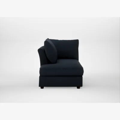 Heal's Heal's Tailor Left Hand Facing Chaise Unit Loop Twill Midnight Walnut Stained Feet