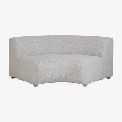 Heal's Heal's Lilli Curved Corner Unit Module Brushed Cotton Pewter Natural Ash Feet - Heal's UK Furniture