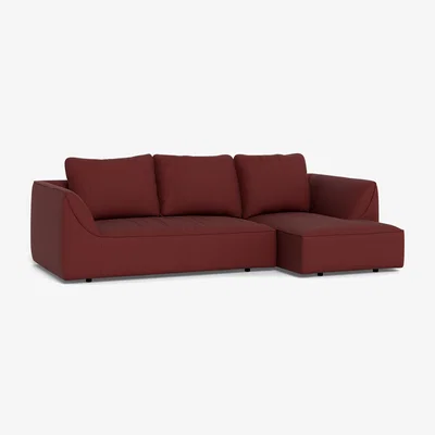 Heal's Heal's Morven Right Hand Facing Corner Chaise Sofa Capelo Linen-Cotton Etruscan Red