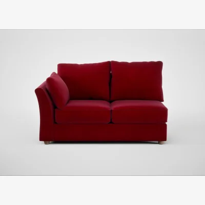 Heal's Heal's Tailor Medium Left Hand Facing Corner Unit Smart Luxe Velvet Mulberry Natural Feet