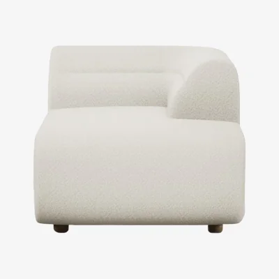 Heal's Heal's Lilli Right Hand Facing Chaise Unit Smart Luxe Velvet Cognac Natural Feet