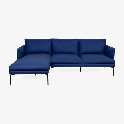 Heal's Heal's Matera Corner Chaise Sofa LHF Grain Leather Dark Brown 068 Black Feet - Heal's UK Furniture