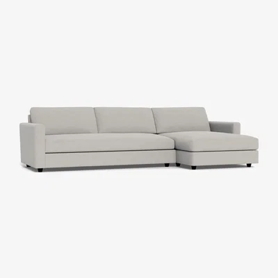 Heal's Heal's Nimbus 4 Seater Right Hand Corner Chaise Capelo Linen-Cotton Sea Salt Back Feet