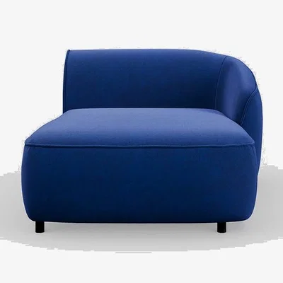 Heal's Heal's Aurelie Chaise Module RHF Smart Luxe Velvet Azure