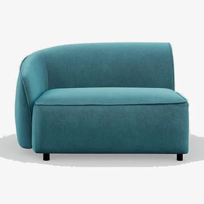 Heal's Heal's Aurelie Corner Module LHF Smart Luxe Velvet Airforce Blue