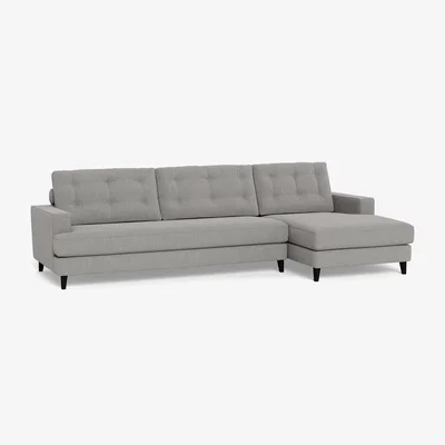 Heal's Heal's Mistral Right Hand Facing Corner Sofa  Texture Pale Grey Black Feet