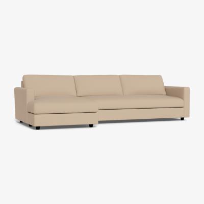 Heal's Heal's Nimbus II 4 Str Corner Chaise LHF Capelo Linen-Cotton Bamboo Black Feet