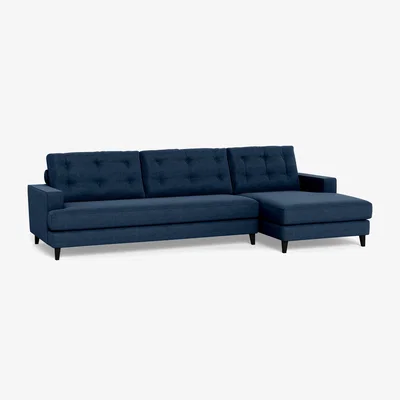 Heal's Heal's Mistral Right Hand Corner Sofa Capelo Linen-Cotton Inkspot Black Feet