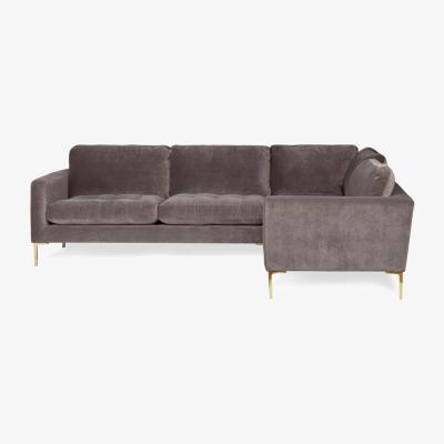 Heal's Heal's Eton Right Hand Facing Corner Sofa Broad Weave Putty Brass Feet - Heal's UK Furniture