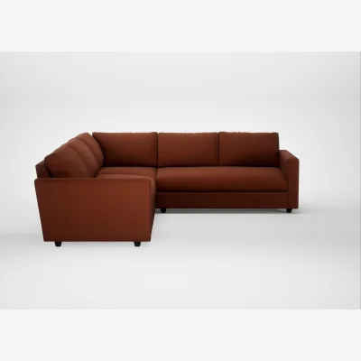 Heal's Heal's Nimbus II Corner Sofa Loop Twill Ochre Black Feet
