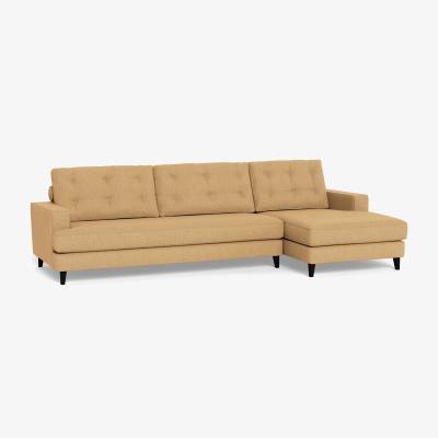 Heal's Heal's Mistral Right Hand Facing Corner Sofa Smart Linen Mix Sand Black