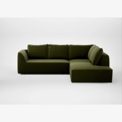Heal's Heal's Morven Right Hand Facing Large Corner Sofa Cotton Velvet Evergreen