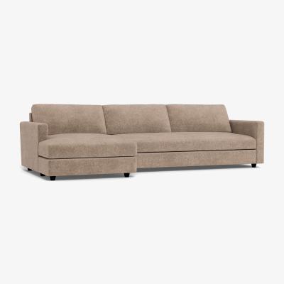 Heal's Heal's Nimbus II 4 Str Corner Chaise LHF Boucle Velvet Rocky Black Feet