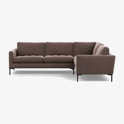 Heal's Heal's Eton Right Hand Facing Corner Sofa Smart Cotton Linen Celestial Brass Feet