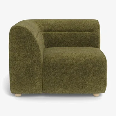 Heal's Heal's Lilli Corner Unit Left Module Boucle Velvet Wilder Natural Beech Feet