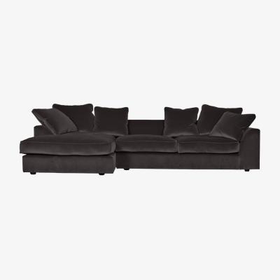 Heal's Heal's Cumulus Left Hand Facing Corner Sofa In Velvet - Heal's UK Furniture