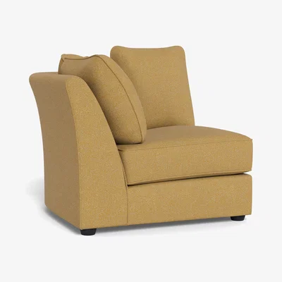 Heal's Heal's Tailor Corner Unit Left Hand Facing Boucle Tweed Citrine Black Beech Feet