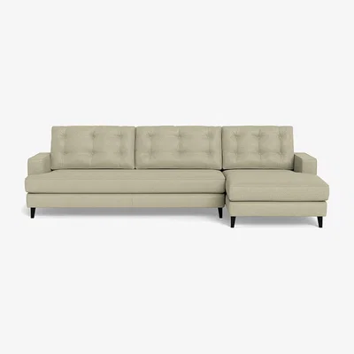Heal's Heal's Mistral Right Hand Facing Corner Sofa Cotton Grain Black Feet