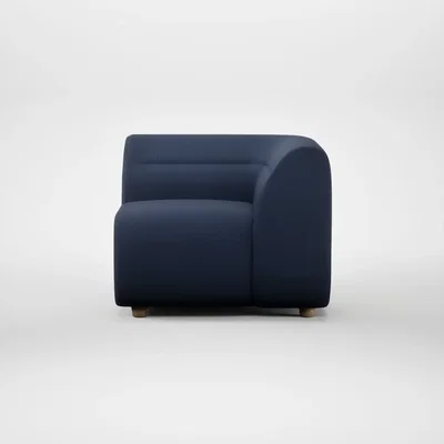 Heal's Heal's Tailor Right Hand Facing Corner Sofa Smart Cotton Linen Indigo Natural Feet