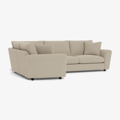 Heal's Heal's Snooze Left Hand Facing Corner Sofa Linen Hessian Black Feet - Heal's UK Furniture