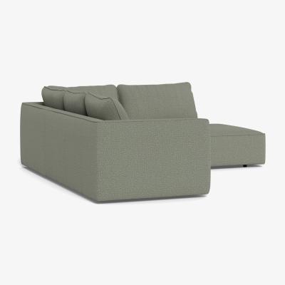 Heal's Heal's Morven Right Hand Facing Large Corner Sofa Boucle Tweed Lapis Black Feet