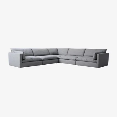 John Lewis John Lewis Newlyn 5 Seater Corner Sofa, Light Leg