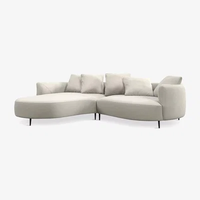 John Lewis John Lewis Lozenge Grand 5 Seater LHF Chaise End Sofa, Metal Leg