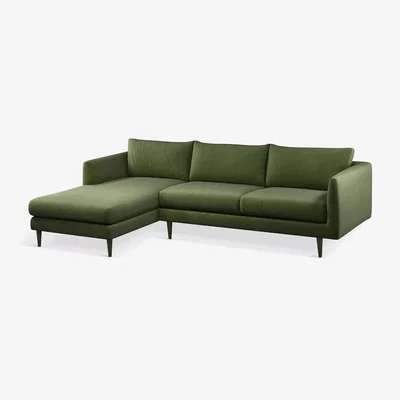 John Lewis John Lewis + Swoon Latimer Large 3 Seater LHF Chaise End Sofa, Dark Leg