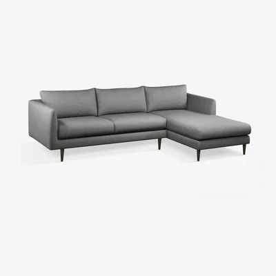 John Lewis John Lewis + Swoon Latimer Large 3 Seater RHF Chaise End Sofa, Dark Leg